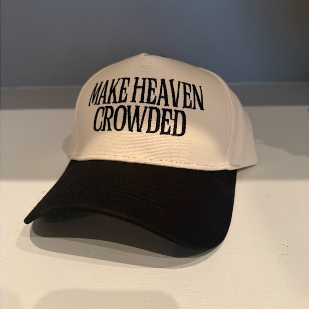 Black and White Cap with Slogan
